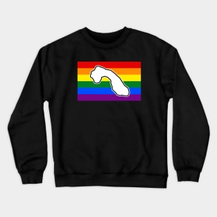 Cormorant Island BC - Rainbow Pride Flag - LGBT Colours - CormorantIsland Crewneck Sweatshirt